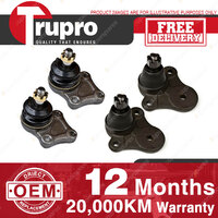 4 Pcs Trupro Lower+upper Ball Joints for MAZDA B1500 B1600 B1800 UTILITY 66-80