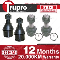 4 Trupro Lower+upper Ball Joints for FORD F Ser inc BRONCO F350 4WD 80-85