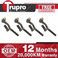 4 Pcs Trupro Outer Inner Tie Rod Ends for HOLDEN SHUTTLE VAN WAGON 1981-on