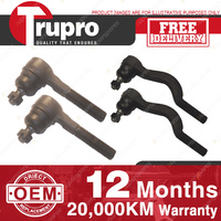 4 Trupro Outer Inner Tie Rod for MITSUBISHI TRITION MK K76 K77 3.0 2.8 RH 96-05