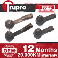 4 Pcs Trupro Outer Inner Tie Rod Ends for NISSAN VANETTE C120 C121 C122 78-85