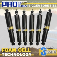 6 Pcs Front Rear 2" Lift Foam Cell Shock Absorbers for Ford Bronco 4WD Quad Sus