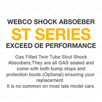 F + R Webco Shock Absorbers Lowered King Springs for Subaru Forester SF F5 97-02