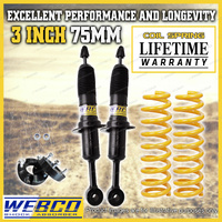 3" 75mm Front Webco Shock Absorbers King Coils Strut Spacers for Ford Everest UA