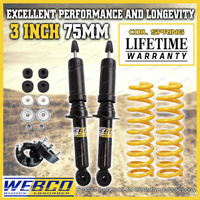 3" 75mm Front Webco Shock Absorbers King Coils Strut Spacers for Isuzu Mu-X UCR