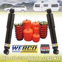 Rear Webco Shock Airbag Adjustable Load Kit 450kg for FORD COURIER 4WD PC PD Ute