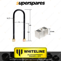 Whiteline Rear Lowering block kit for TOYOTA HIACE LH154 162 164 172 174 184