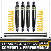 40mm Lift EFS Shock + Torsion Bar + Coil for HOLDEN JACKAROO SWB UBS 25 26 69 73