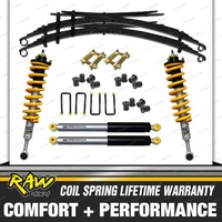 RAW Pre Assembled Shock Leaf Springs for NISSAN NAVARA D40 2"50mm Lift Kit 300KG