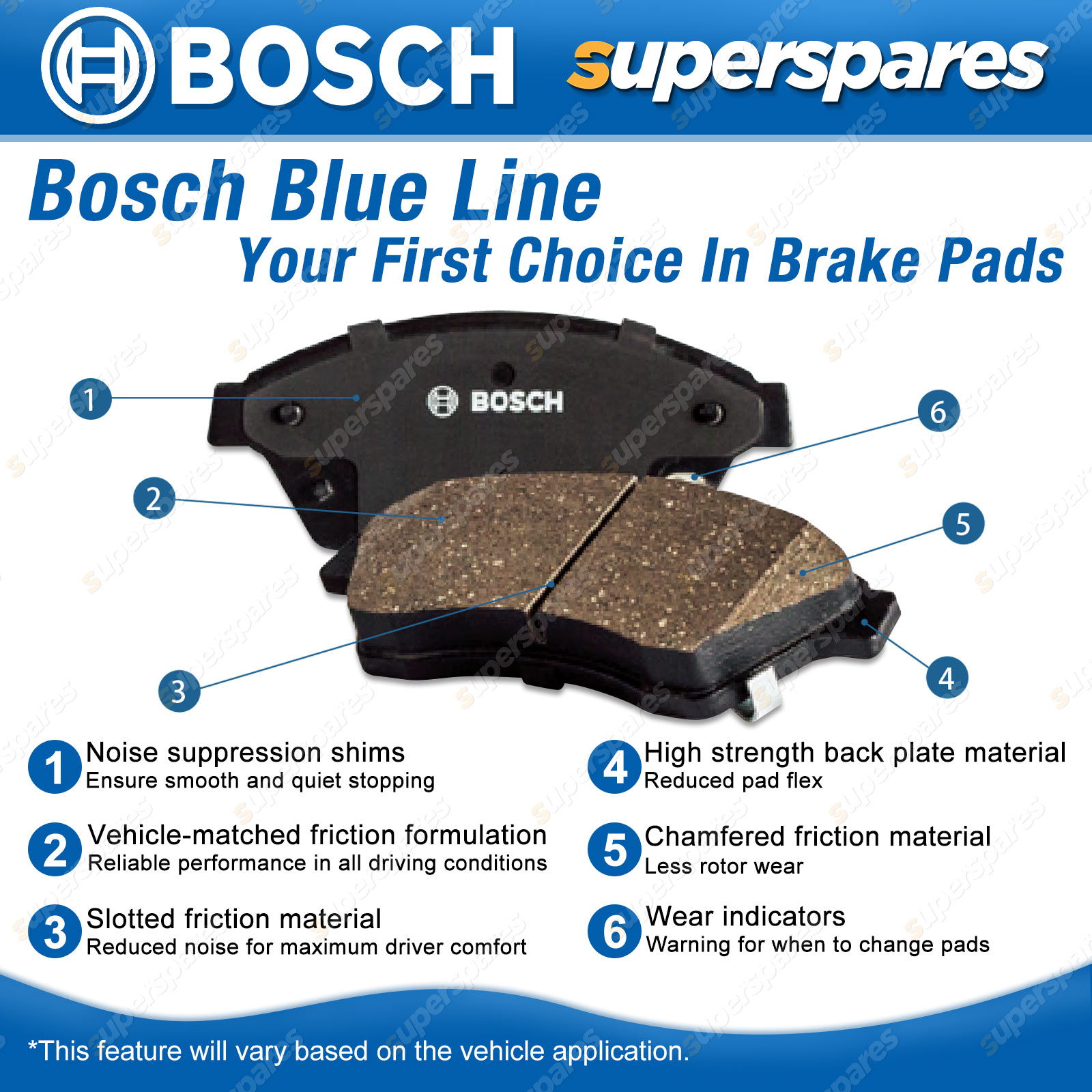 Front Rear BCP Disc Rotors Bosch Brake Pads for Nissan Maxima QX