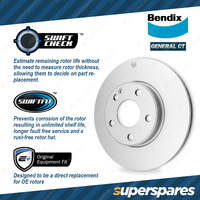 2x Bendix Front GCT Disc Brake Rotors for Daewoo Kalos KLAS 1.5L 2003 - 2004