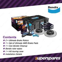 Bendix ULT 4WD Rear Brake Upgrade Kit for Toyota Landcruiser HDJ 101 100 UZJ100