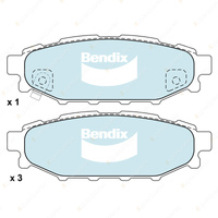 8pcs F + R Bendix ULT+ Brake Pads Set for Subaru Outback BH BHE BP BPE 3.0