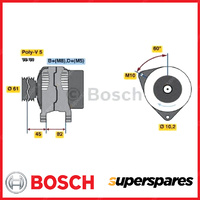 Bosch Alternator for Audi A4 B5 8D 1.8L AEB I4 20v DOHC Turbo MPFI 110KW 95-20