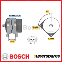 Bosch Alternator for Volkswagen Polo 6N 1.6L AEE I4 8v SOHC EFI 55KW