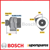 Bosch Alternator for Mercedes Benz Sprinter 312D 412D 2.9L 90KW 1998-2001