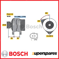 Bosch Alternator for Audi A4 B6 8E B6 8H A6 C5 4B 2.4L 3.0L 150 Amp 2001-2005