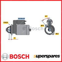 Bosch Starter Motor for Audi A6 C6 4F 2.0L BPJ 125KW I4 16v DOHC 2006-2011