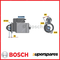 Bosch Starter Motor for Mercedes Benz B180 CDI W245 1.7L 2.0L 2006-2012