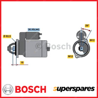 Bosch Starter Motor for Audi A4 B7 8E A6 C6 4F 2.0L 125KW 103KW 2005-2011