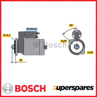 Bosch Starter Motor for Audi A3 8P 1.6L BGU BSE I4 8v SOHC MPFI 75KW 2004-2011