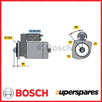 Bosch Starter Motor for VW Golf MK 3 1H Bora Caravelle Passat Sharan Transporter