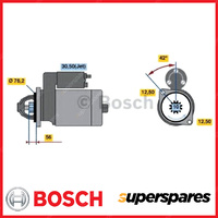 Bosch Starter Motor for Volkswagen Beetle 9C Golf MK 3 1H 1.9L 66KW 77KW