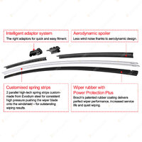 Bosch Front Pair Wiper Blades for Land Rover Group Freelander LN 9/1997-10/2006