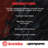 2x Front Brembo UV Coated Disc Brake Rotors for Audi Q5 8RB B8 83B PR 1LA