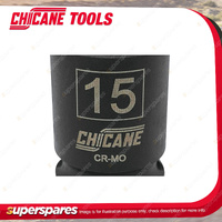 15 Pcs of Chicane 3/8" Drive 6Pt Metric Impact Socket Set - Cr-Mo Steel