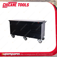 Chicane 72" 17 Drawer Mobile Trolley - Anodized Alum Trim 3045 Self-Locking BBS