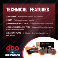 DBA Rear T2 Slot Brake Rotors & Perf Pads for Subaru Liberty BL9 BPE 2.5 T 3.0 R