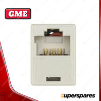 GME White 8 Pin To 8 Pin Adaptor - Suit 8 Pin Microphone Extension Lead LE-SS040