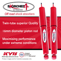 2x Rear KYB SKORCHED 4'S Shock Absorbers for Nissan Navara D23 05/2015-on