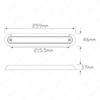 LED Autolamps Replacement Black Single Bracket Suit 235 Series Lamps