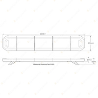 LED Autolamps Amber Emergency Light Bar Clear Lens 160 LED Flashing Warning Lamp