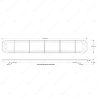 LED Autolamps Amber Emergency Light Bar Clear Lens 192 LED Flashing Warning Lamp