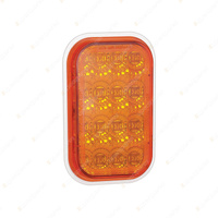 LED Autolamps Rear Indicator Light Amber Lens Chrome Reflector 16 LED Blister