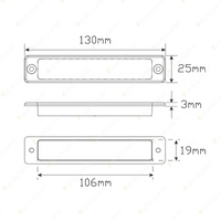 LED Autolamps Amber Rear Indicator Light with Amber Lens 12 Volt Single Bulk