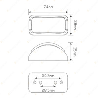 LED Autolamps Side Direction Indicator Amber Light 3 LED Lamp Box of 10