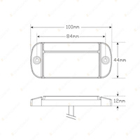 LED Autolamps Amber Side Direction Indicator Reflector Light 3 LED Lamp Bulk