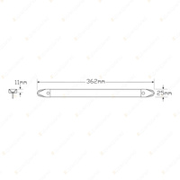 LED Autolamps Interior Strip Light Non Switch 12-24 Volt 18 LED Lamp Bulk