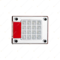 LED Autolamps Reverse Light 12-24V 16 LED Lamp Red Reflector Blister