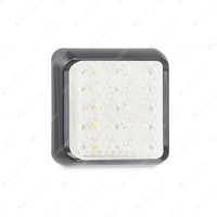 LED Autolamps White Reverse Light with 25 LED Lamp 80x80mm with Bracket Blister