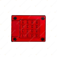 LED Autolamps Red Rear Stop Tail Light 16 LED Lamp Red Reflector Single Blister