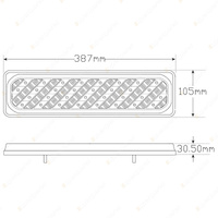 LED Autolamps Stop Tail Indicator Light 12 Volt Diffused Tail RHS Single Bulk