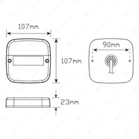 LED Autolamps Stop Tail Indicator Light Trailer Lamps 12V 8 LED Lamp Bulk