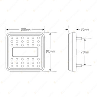 LED Autolamps Stop Tail Indicator Reflector Light 36 LED Lamp 12V Single Bulk