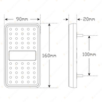 LED Autolamps Stop Tail Indicator Reflector Light 50 LED Lamp 12V Single Bulk