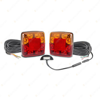 LED Autolamps Stop Tail Indicator Reflector Light and 10m Cable Kit Twin Blister